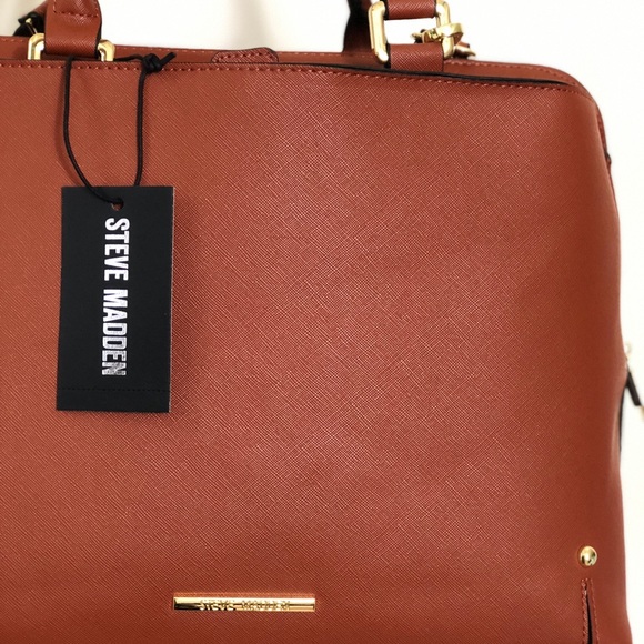 NWT• Steve Madden Cognac Handbag - Picture 5 of 8